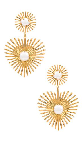 Pendiente de gota de perla en color oro metálico talla all en - Metallic Gold. Talla all - 8 Other Reasons - Modalova