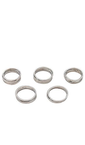 Conjunto de anillo de banda en color metálico talla all en - Metallic Silver. Talla all - 8 Other Reasons - Modalova