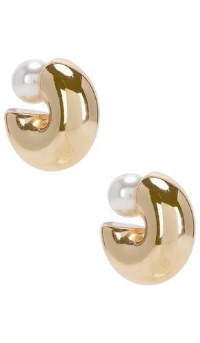 Pendientes de aro pequeño pearl en color oro metálico talla all en - Metallic Gold. Talla all - 8 Other Reasons - Modalova