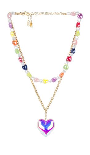 Collar superpuesto heart en color oro metálico talla all en - Metallic Gold. Talla all - 8 Other Reasons - Modalova