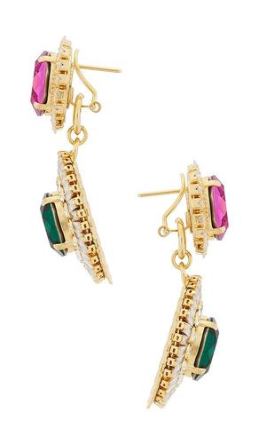 Omega Clasp Oval Disc Chandeliers Earrings in - Anton Heunis - Modalova