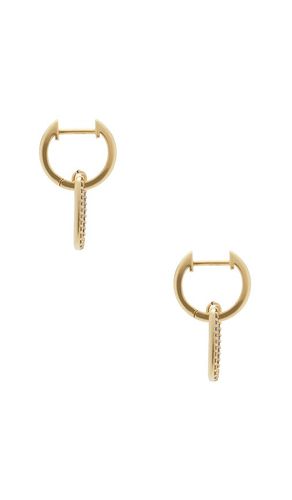 Double Cz Row Link Drop Earring in - By Adina Eden - Modalova