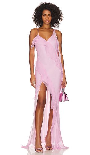 Vestido largo antoinnette en color rosado talla L en - Pink. Talla L (también en M, S) - Amanda Uprichard - Modalova