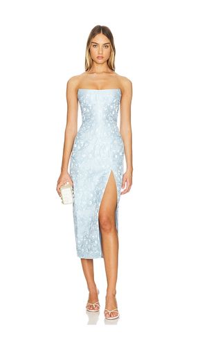 Vestido midi ivy en color talla L en - Blue. Talla L (también en XL) - Amanda Uprichard - Modalova