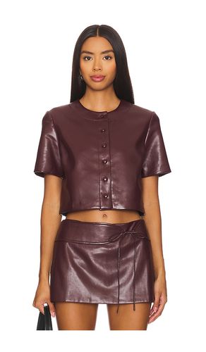 Braswell top en color burgundy talla M en - Burgundy. Talla M (también en S, XL) - Amanda Uprichard - Modalova