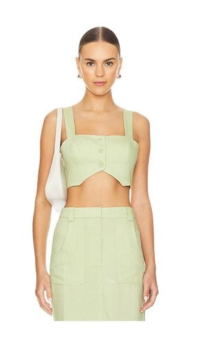 Top corto royston en color verde salvia talla L en - Sage. Talla L (también en M, S, XL, XS) - Amanda Uprichard - Modalova