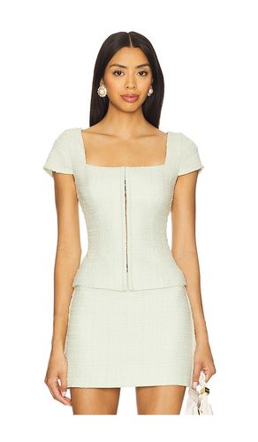 Short sleeve antonia top en color talla L en - Mint. Talla L (también en M, S, XL, XS) - Amanda Uprichard - Modalova