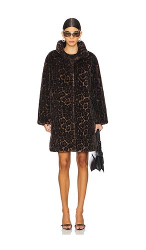 Blair Leopard Mid Length Coat in . Size M. Also in S, XS - Apparis - Modalova