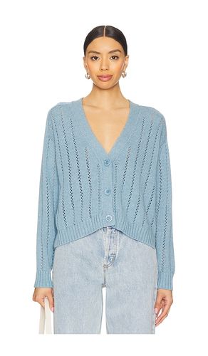 Cropped V Neck Cardigan With Pointelle Ladder Stitch in . Taglia S, XL, XS - Autumn Cashmere - Modalova