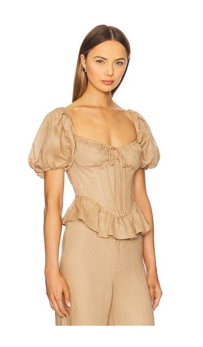Esra Puff Sleeve Corset Top in . Size 4. Also in 6, 8, 10 - Bardot - Modalova