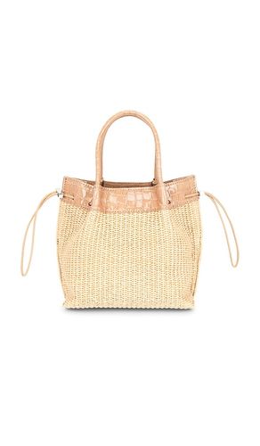 Baby Kayla Raffia & Croco Embossed Handbag in - BY FAR - Modalova
