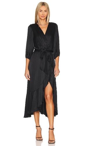 Vestido midi ruffle surplce en color talla S en - Black. Talla S (también en L, M) - Bobi - Modalova