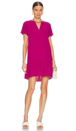 Split Neck Ruffle Hem Mini Dress in . Taglia S, XS - Bobi - Modalova