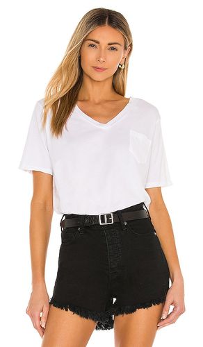 Jersey de peso ligero de bolsillo cuello v camiseta en color talla S en - White. Talla S (también en XS) - Bobi - Modalova