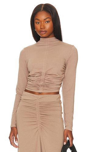 Cropped turtleneck top en color bronce talla M en - Tan. Talla M (también en S, XL) - Bobi - Modalova