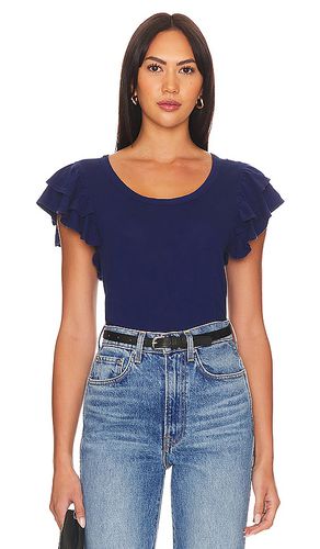 Bobi Ruffle Tee in Navy. Size XS - Bobi - Modalova