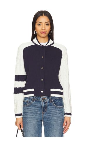 Cable Sleeve Knit Bomber in . Size S. Also in XS, M, L - Central Park West - Modalova