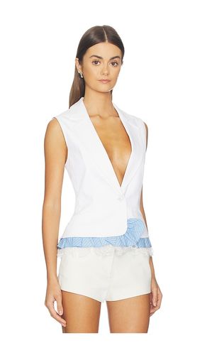 Jessie Stripe Le Petit Denim Roxie Vest in . Size 0. Also in 10, 12, 2, 4, 8 - Cinq a Sept - Modalova
