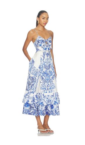 Ruffle Hem Tie Front Maxi Dress in . Size L. Also in M, S, XL, XS - Camilla - Modalova