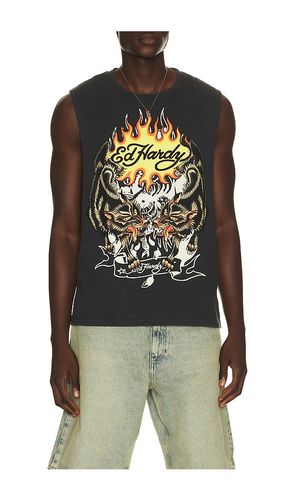 Wolves cut off tee in color charcoal size S (also in M, L, XL/1X) - Ed Hardy - Modalova