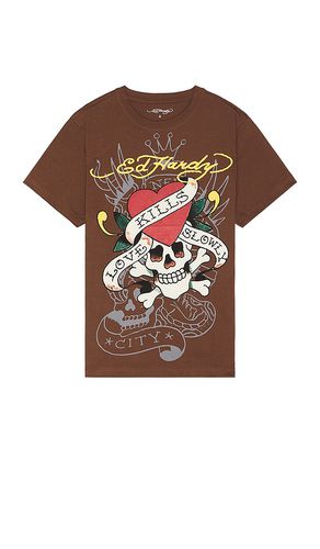 Camiseta en color marrón talla M en - Brown. Talla M (también en S, XL/1X, XXL/2X) - Ed Hardy - Modalova