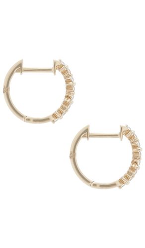 Diamond Fleur Huggie Earring in - EF COLLECTION - Modalova