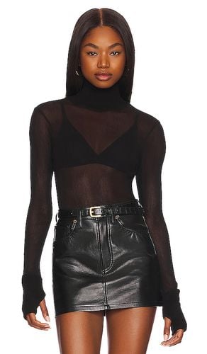 Mesh Cuffed Turtleneck in . Size M, S, XL, XS - Enza Costa - Modalova