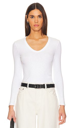 Textured Rib Long Sleeve U in . Taglia L - Enza Costa - Modalova