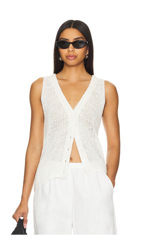 Chaleco linen open knit en color talla XL en - White. Talla XL (también en L) - Enza Costa - Modalova