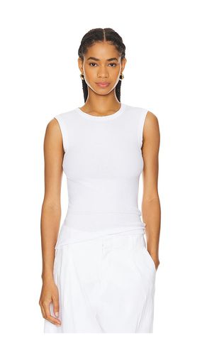 Camiseta tirantes stretch silk knit sleeveless en color talla M en - White. Talla M (también en L, XL) - Enza Costa - Modalova