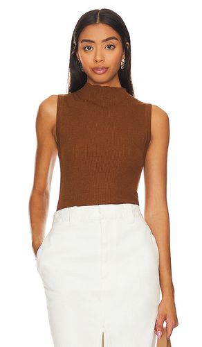 Silk sweater knit sleeveless mockneck en color marrón talla XL en - Brown. Talla XL (también en XS) - Enza Costa - Modalova