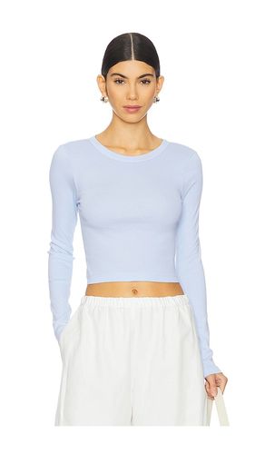 Supima Baby Long Sleeve Cropped Top in . Size L. Also in M, XS - Enza Costa - Modalova