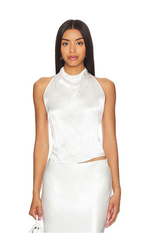 Top halter satin en color crema talla L en - Cream. Talla L (también en M, S, XL, XS) - Enza Costa - Modalova