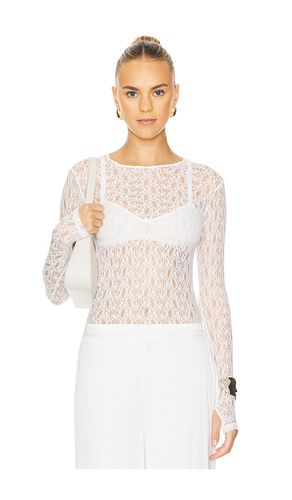 Lace Long Sleeve Crew in . Taglia M, S, XL, XS - Enza Costa - Modalova