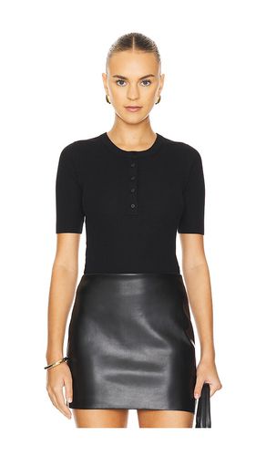 Silk Sweater Rib Half Sleeve Henley in . Taglia S - Enza Costa - Modalova