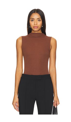 Top cuello alto en color marrón talla M en - Brown. Talla M (también en L, S, XL, XS) - Enza Costa - Modalova