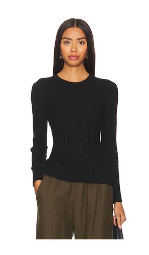 Cashmere Cotton Pointelle Long Sleeve Crew in . Size L, XL, XS - Enza Costa - Modalova