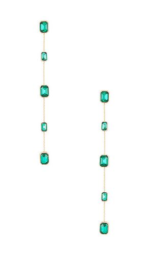 Drop earrings in color green size all in - Green. Size all - Ettika - Modalova