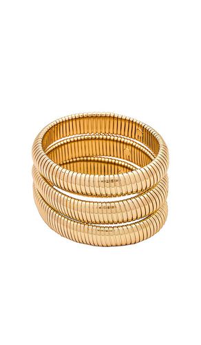 Flex snake chain stretch bracelet set in color metallic size all in - Metallic . Size all - Ettika - Modalova
