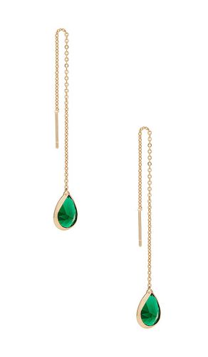 Barely there chain earrings in color green size all in - Green. Size all - Ettika - Modalova