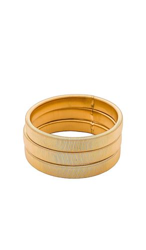 Conjunto de pulseras en color oro metálico talla all en - Metallic Gold. Talla all - Ettika - Modalova