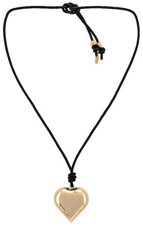 Heart pendant necklace in color black size all in - Black. Size all - Ettika - Modalova