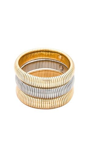 Flex snake chain stretch bracelet set in color metallic gold size all in - Metallic Gold. Size all - Ettika - Modalova