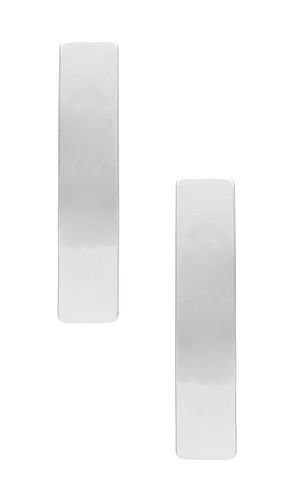 Pendientes single bar en color plateado metálico talla all en - Metallic Silver. Talla all - Ettika - Modalova