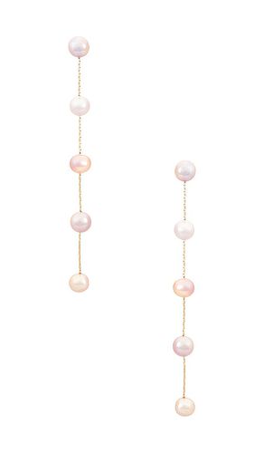 Delicate drop earrings in color blush size all in - Blush. Size all - Ettika - Modalova