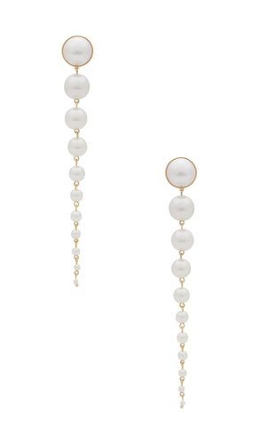Pendientes largos long beaded pearl en color blanco talla all en - White. Talla all - Ettika - Modalova