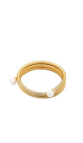 Pulsera spring band flex pearl en color oro metálico talla all en - Metallic Gold. Talla all - Ettika - Modalova