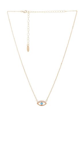 All knowing eye crystal necklace in color metallic size all in - Metallic . Size all - Ettika - Modalova