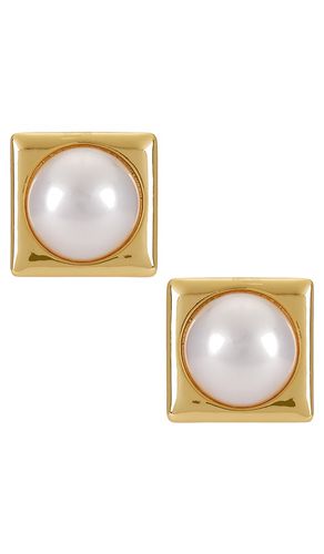 Pendientes de tachuela square pearl en color ivory talla all en - Ivory. Talla all - Ettika - Modalova