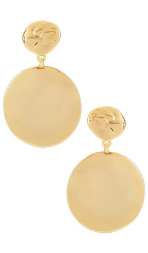 Pendientes double wavy disc en color oro metálico talla all en - Metallic Gold. Talla all - Ettika - Modalova